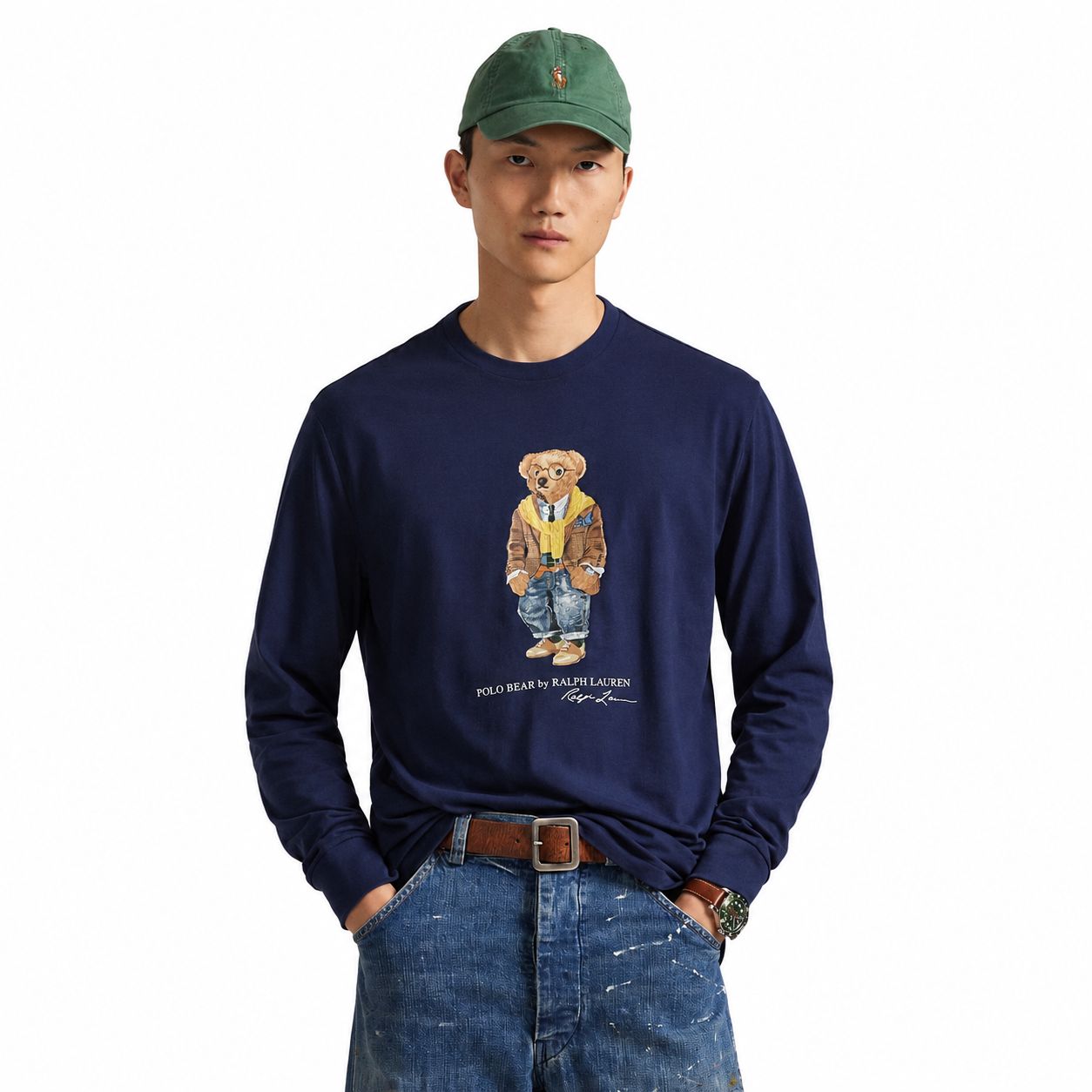 Ralph Lauren Polo Bear Jersey T-Shirt Classic Fit Long Sleeve
