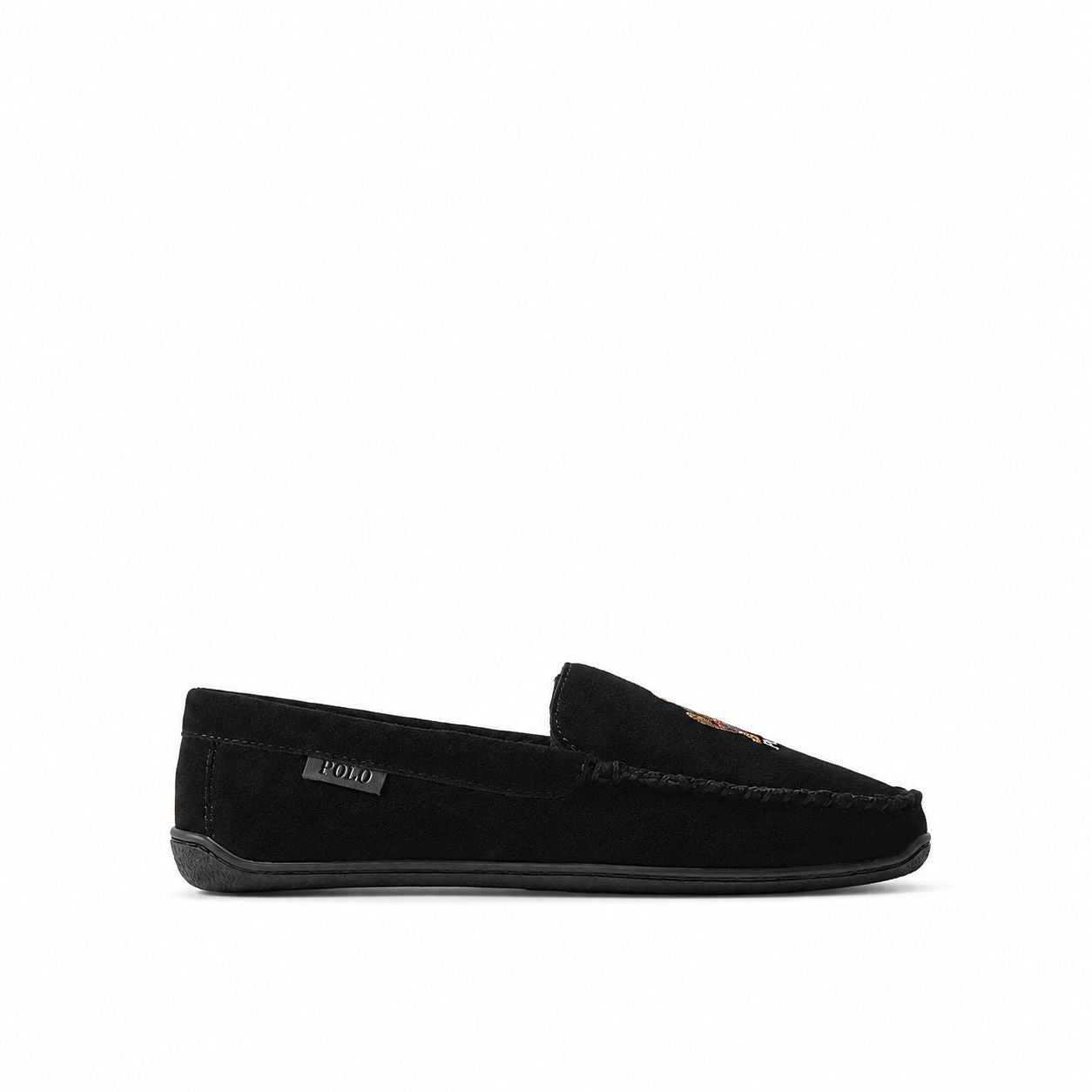 Ralph Lauren Brenan Polo Bear Suede Slippers