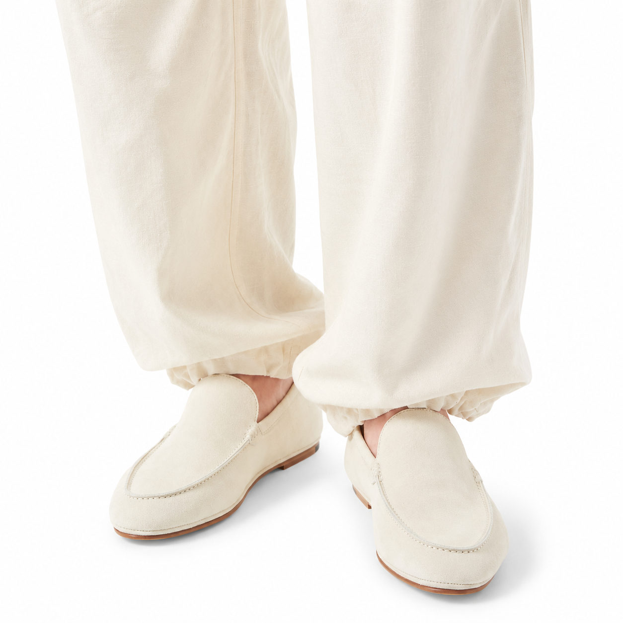 Loro Piana Moccasin Summer Anton Walk - Yogurt