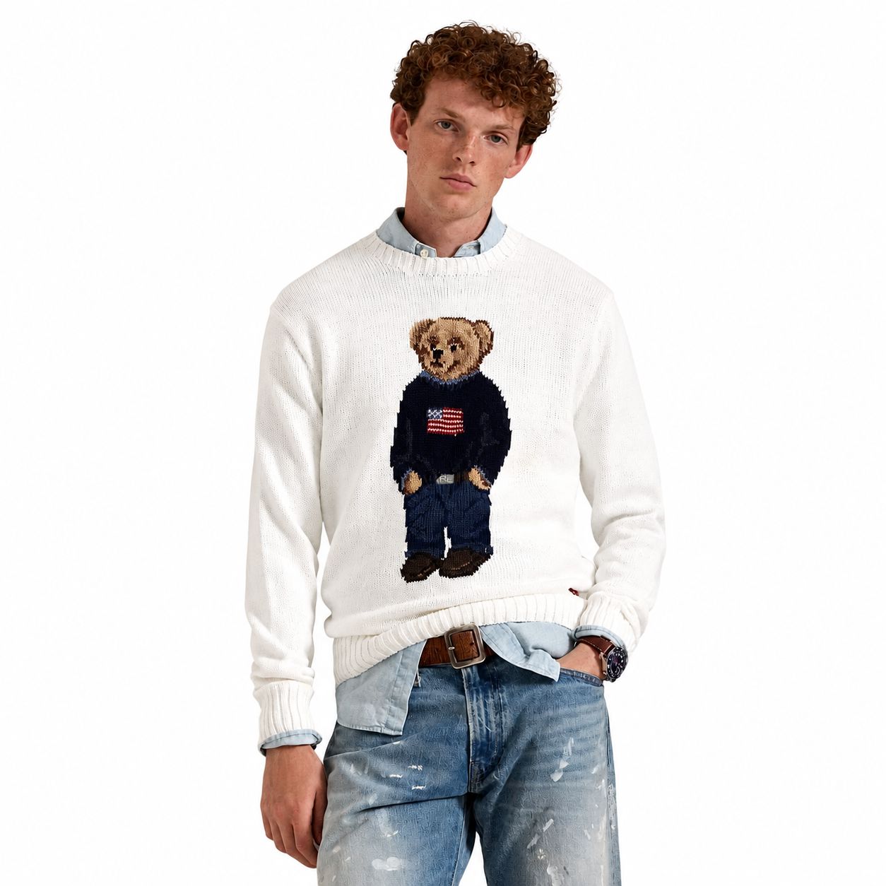 Ralph Lauren Polo Bear Cotton Linen Jumper