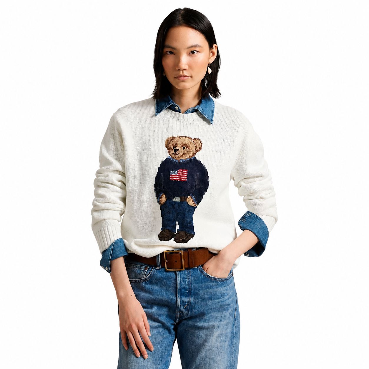 Ralph Lauren Polo Bear Cotton Linen Jumper