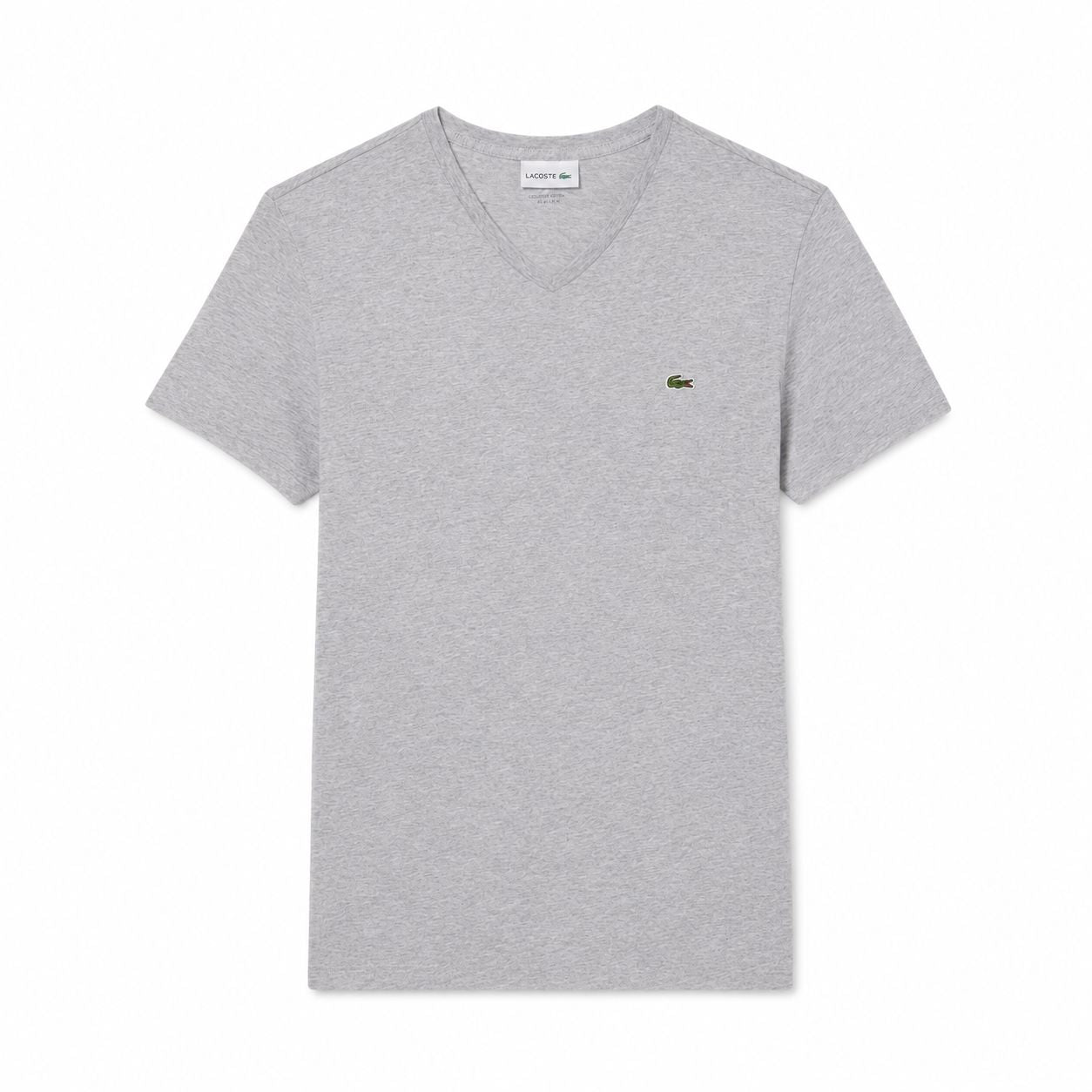 Lacoste Men's V-Neck T-Shirt in Lightweight Pima Cotton