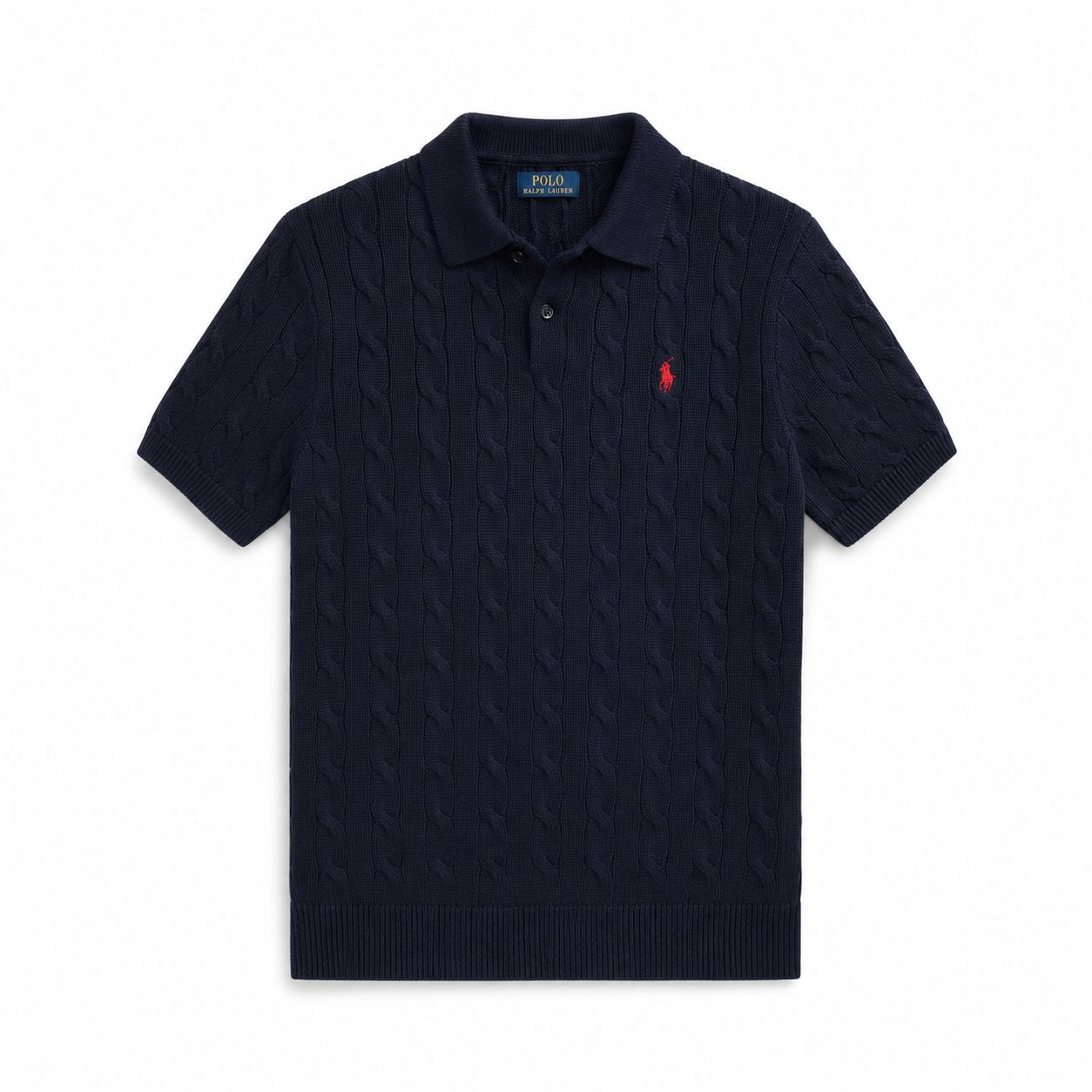 Ralph Lauren Cable-Knit Cotton Polo Jumper