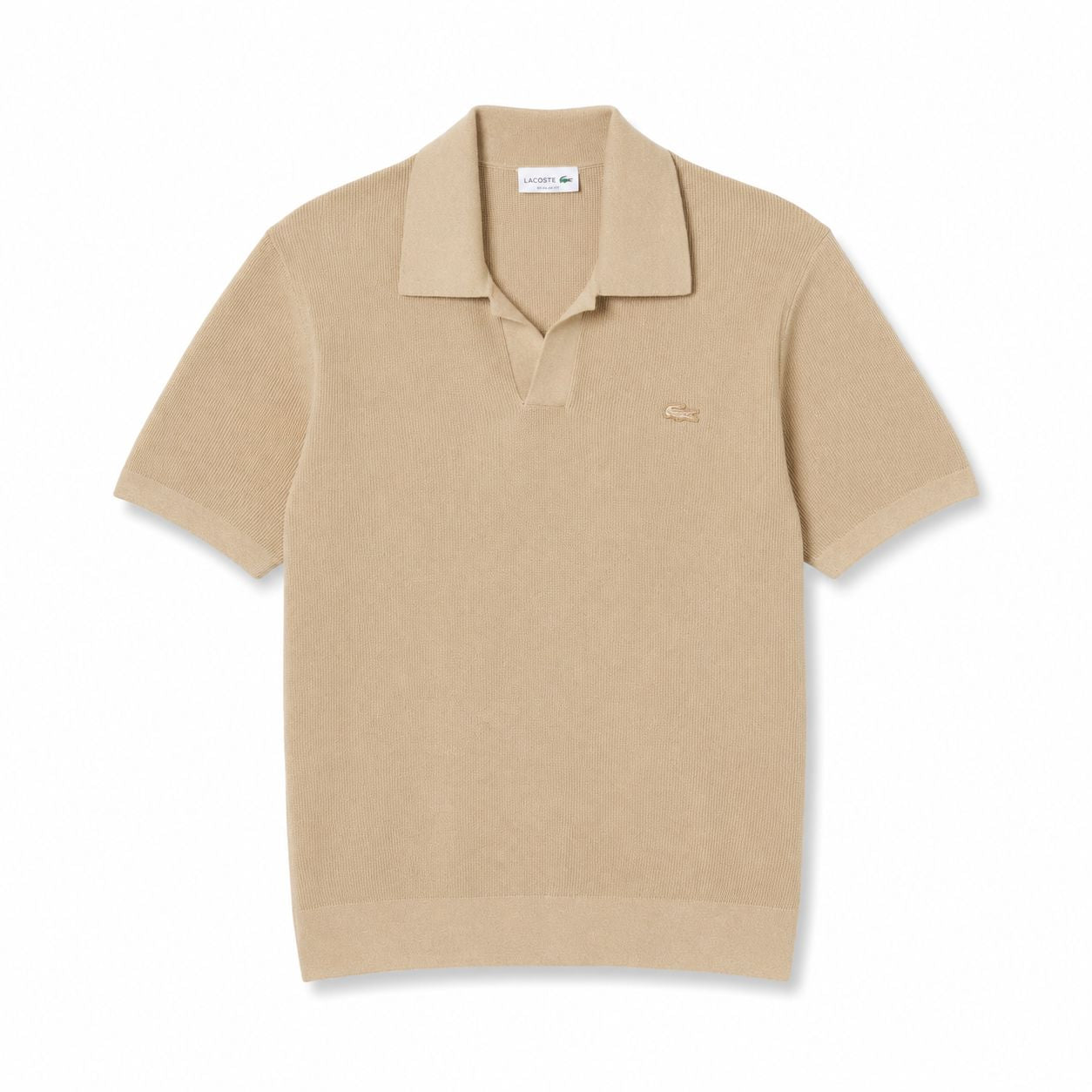 Lacoste Wool-Cotton Polo Jumper With Open Collar
