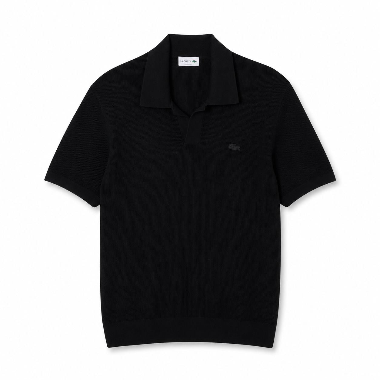 Lacoste Wool-Cotton Polo Jumper With Open Collar