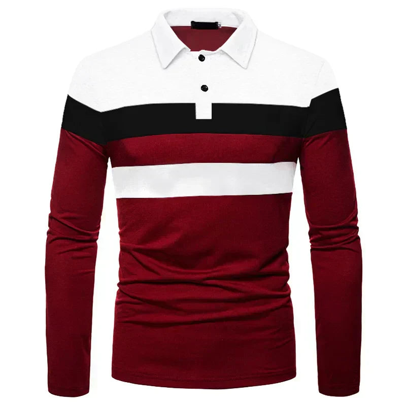 Men's Long Sleeve Polo Shirt Slingint