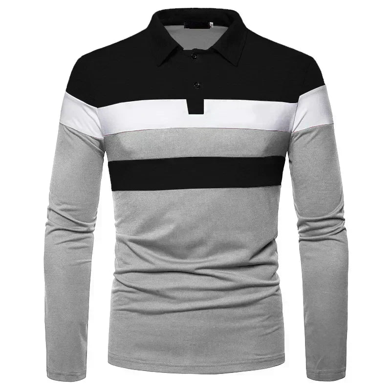 Men's Long Sleeve Polo Shirt Slingint