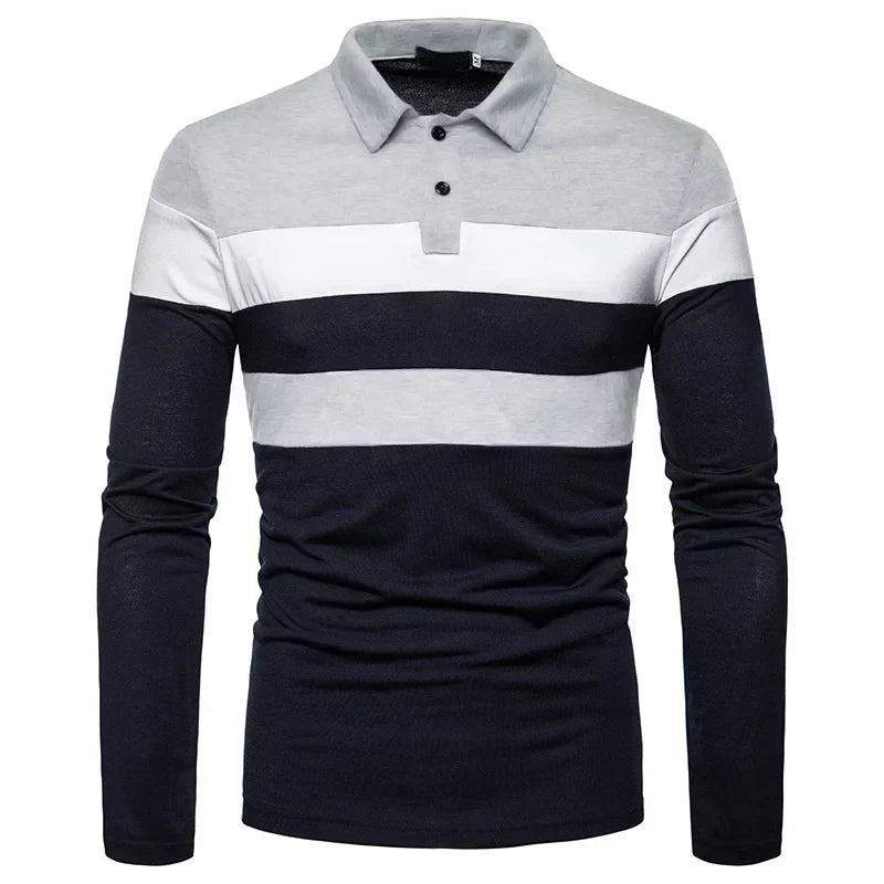 Men's Long Sleeve Polo Shirt Slingint