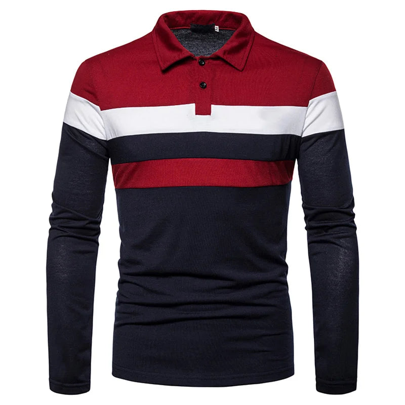 Men's Long Sleeve Polo Shirt Slingint