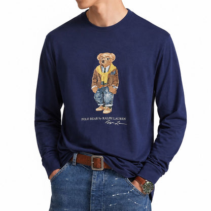 Ralph Lauren Polo Bear Jersey T-Shirt Classic Fit Long Sleeve