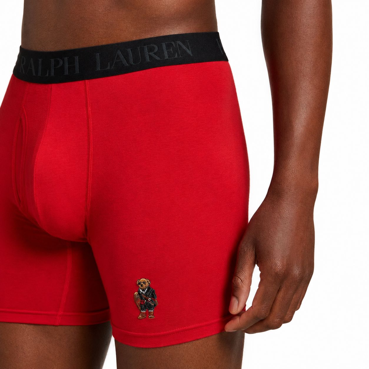 Ralph Lauren 4D-Flex Polo Bear Boxer Shorts, Pack Of 3