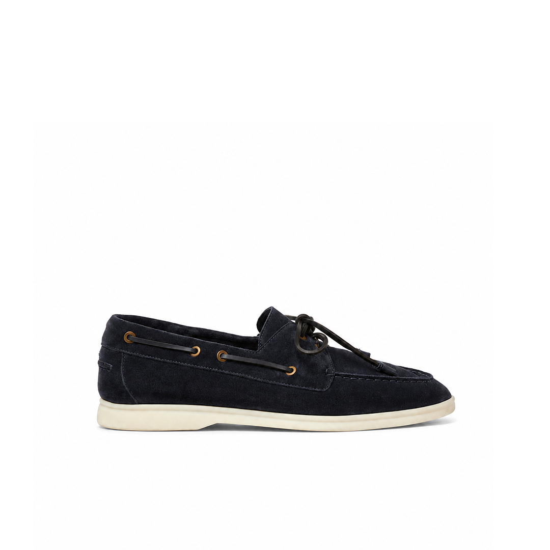 Loro Piana Moccasin Sea-Sail Walk - Blue Navy