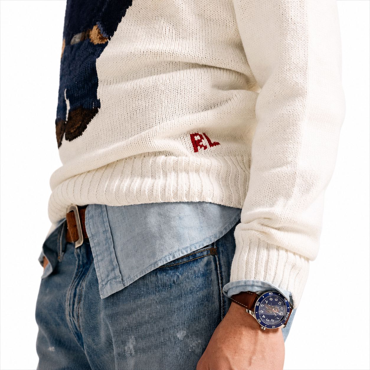 Ralph Lauren Polo Bear Cotton Linen Jumper