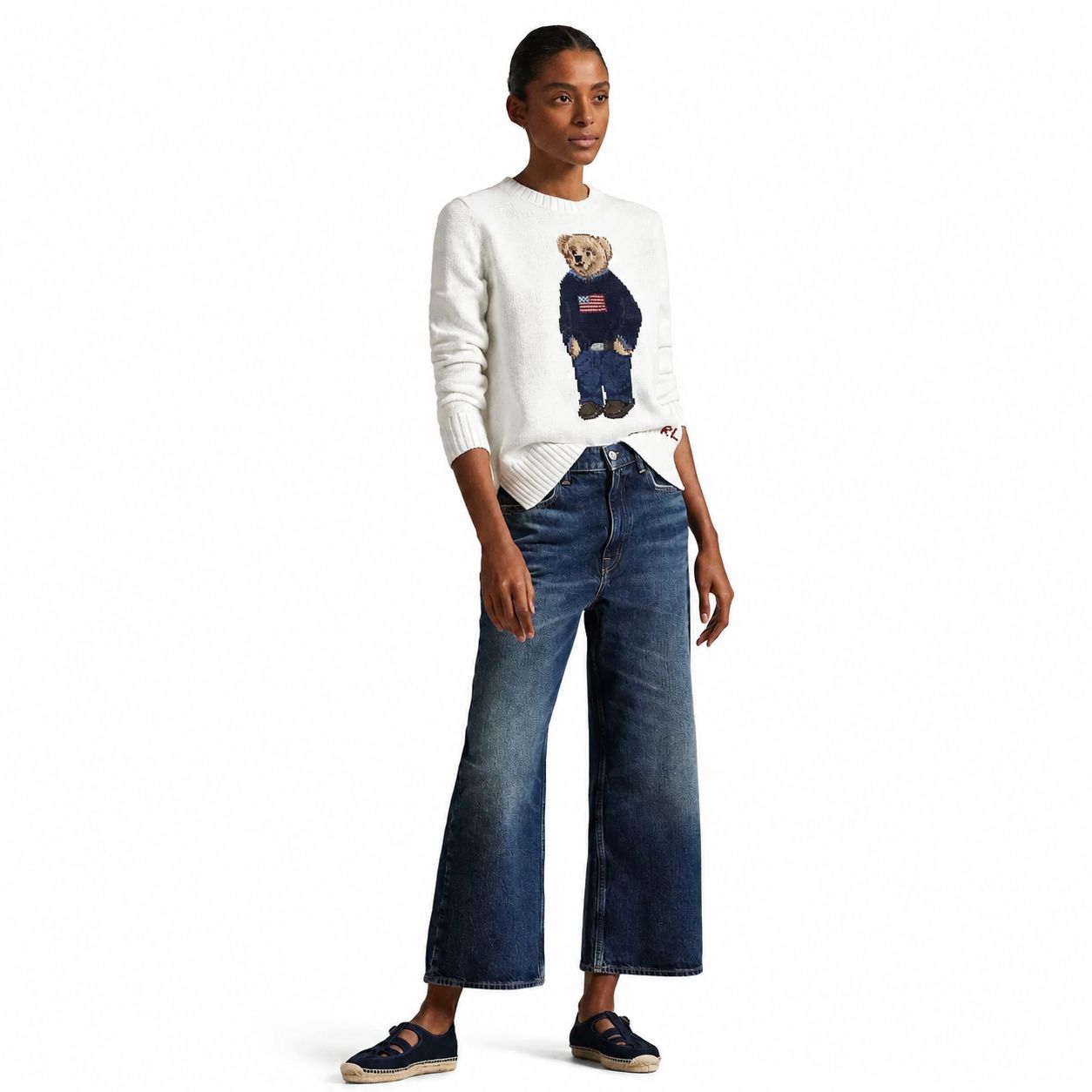 Ralph Lauren Polo Bear Linen-Cotton Crew Neck Jumper