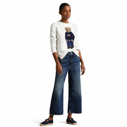 Ralph Lauren Polo Bear Linen-Cotton Crew Neck Jumper