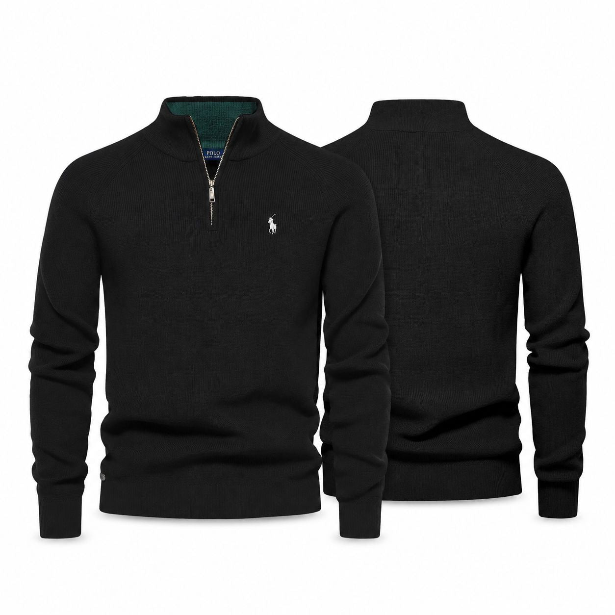 Ralph Lauren Premium Ribbed Zip Jumper