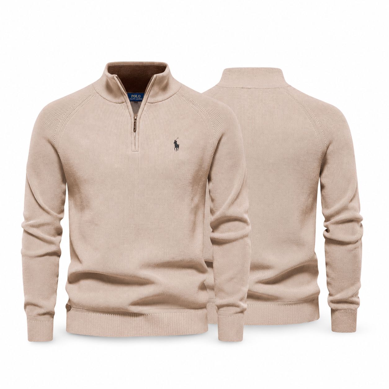 Ralph Lauren Premium Ribbed Zip Jumper
