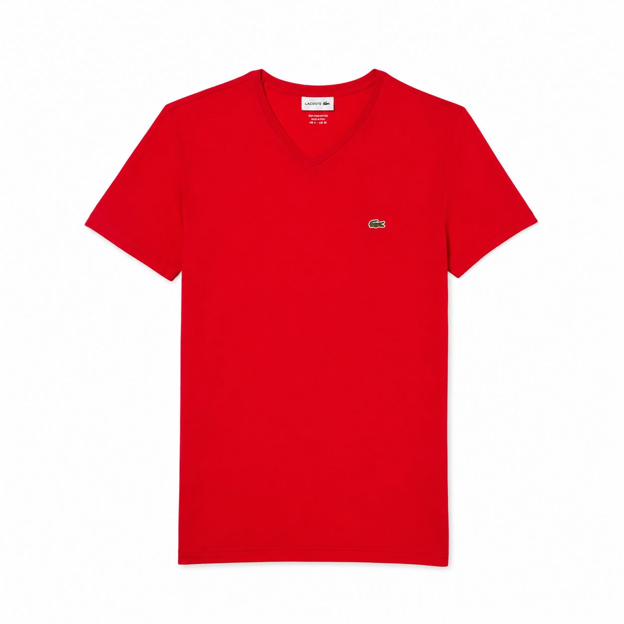 Lacoste Men's V-Neck T-Shirt in Lightweight Pima Cotton