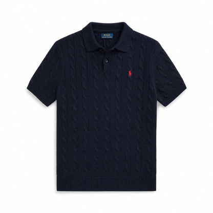 Ralph Lauren Cable-Knit Cotton Polo Jumper