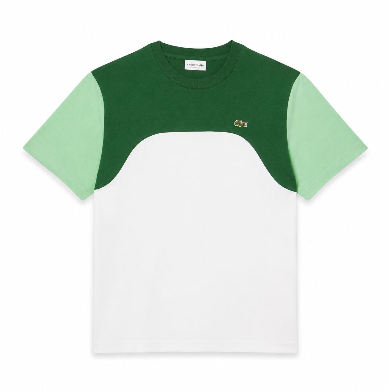 Lacoste Cotton Jersey T-Shirt with Colour-Block Design