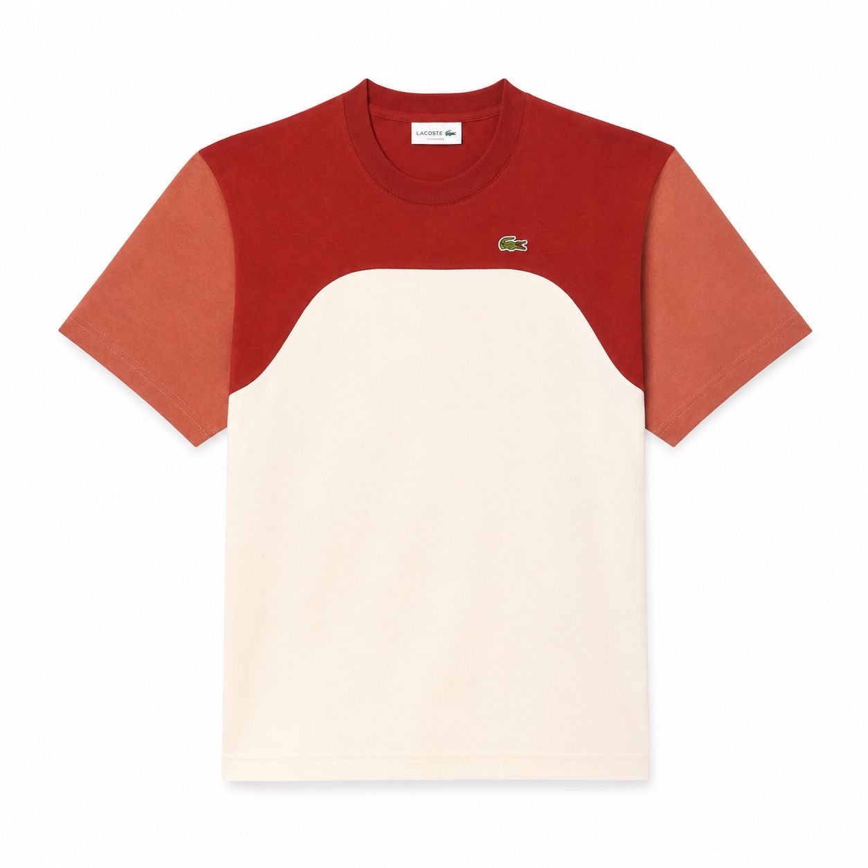 Lacoste Cotton Jersey T-Shirt with Colour-Block Design