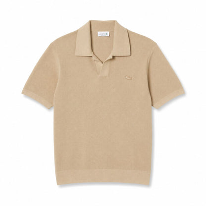 Lacoste Wool-Cotton Polo Jumper With Open Collar