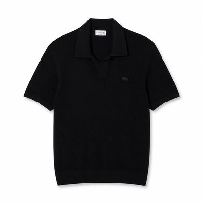 Lacoste Wool-Cotton Polo Jumper With Open Collar