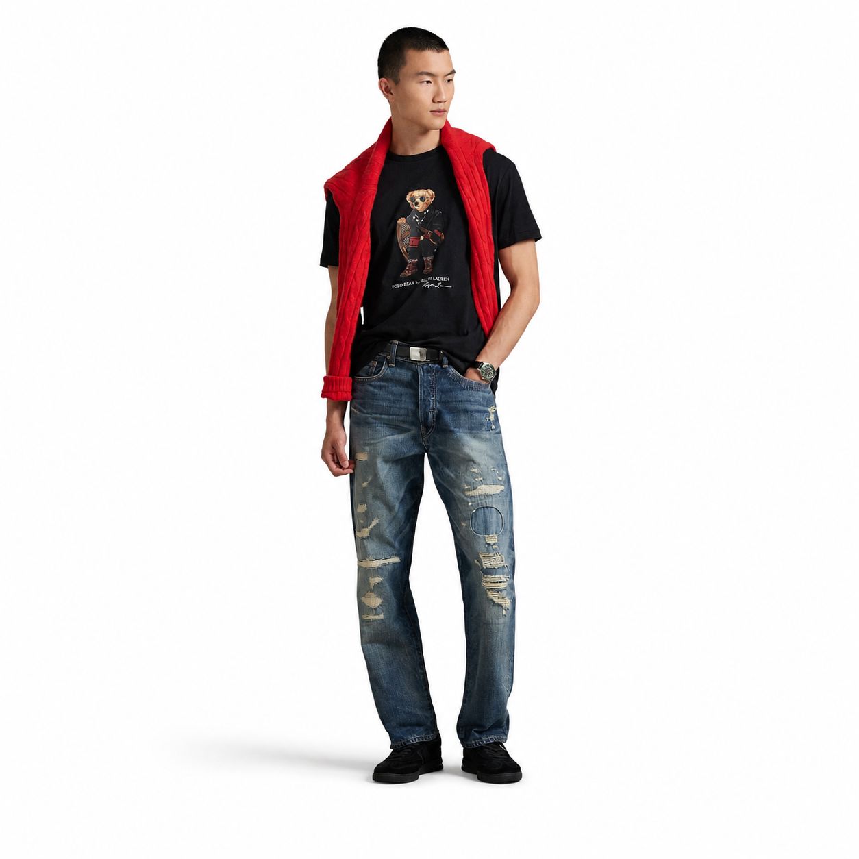 Ralph Lauren Classic Fit Polo Bear Jersey T-Shirt, Black