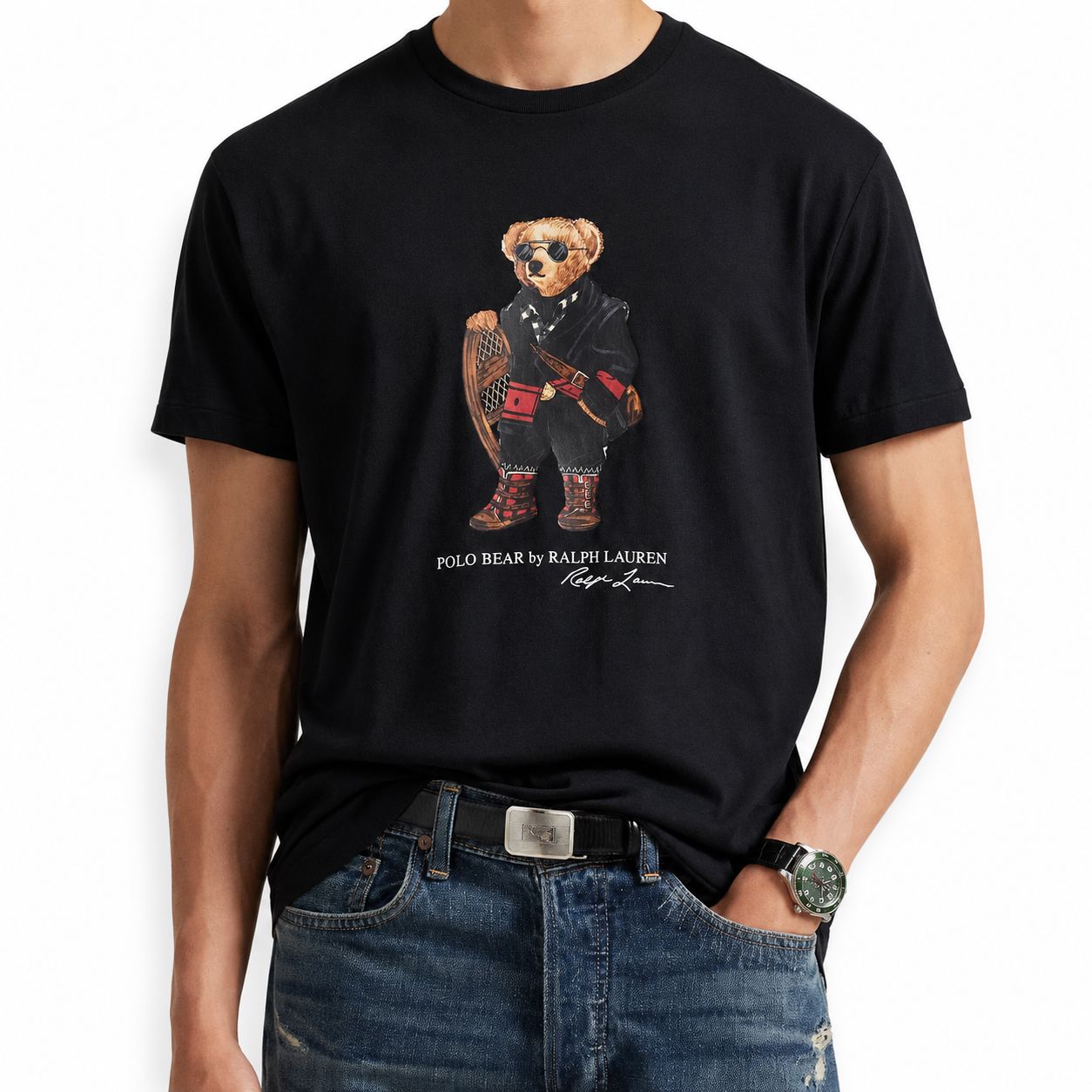 Ralph Lauren Classic Fit Polo Bear Jersey T-Shirt, Black