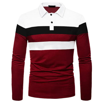 Men's Long Sleeve Polo Shirt Slingint