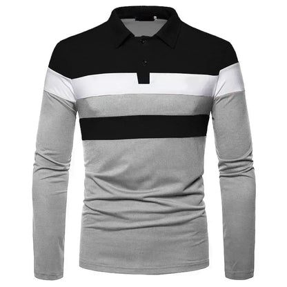 Men's Long Sleeve Polo Shirt Slingint