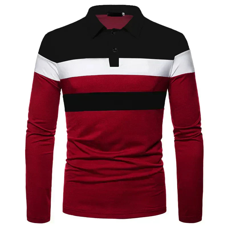 Men's Long Sleeve Polo Shirt Slingint