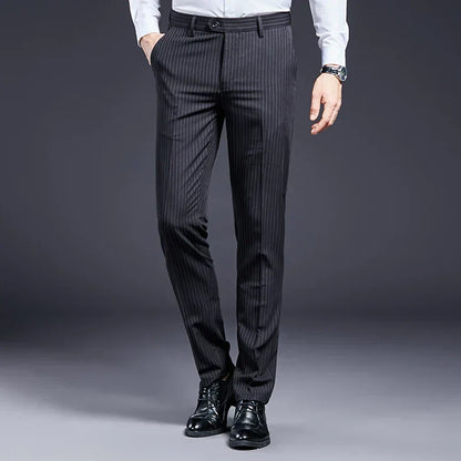 Premium Men's Suit Trousers Striped