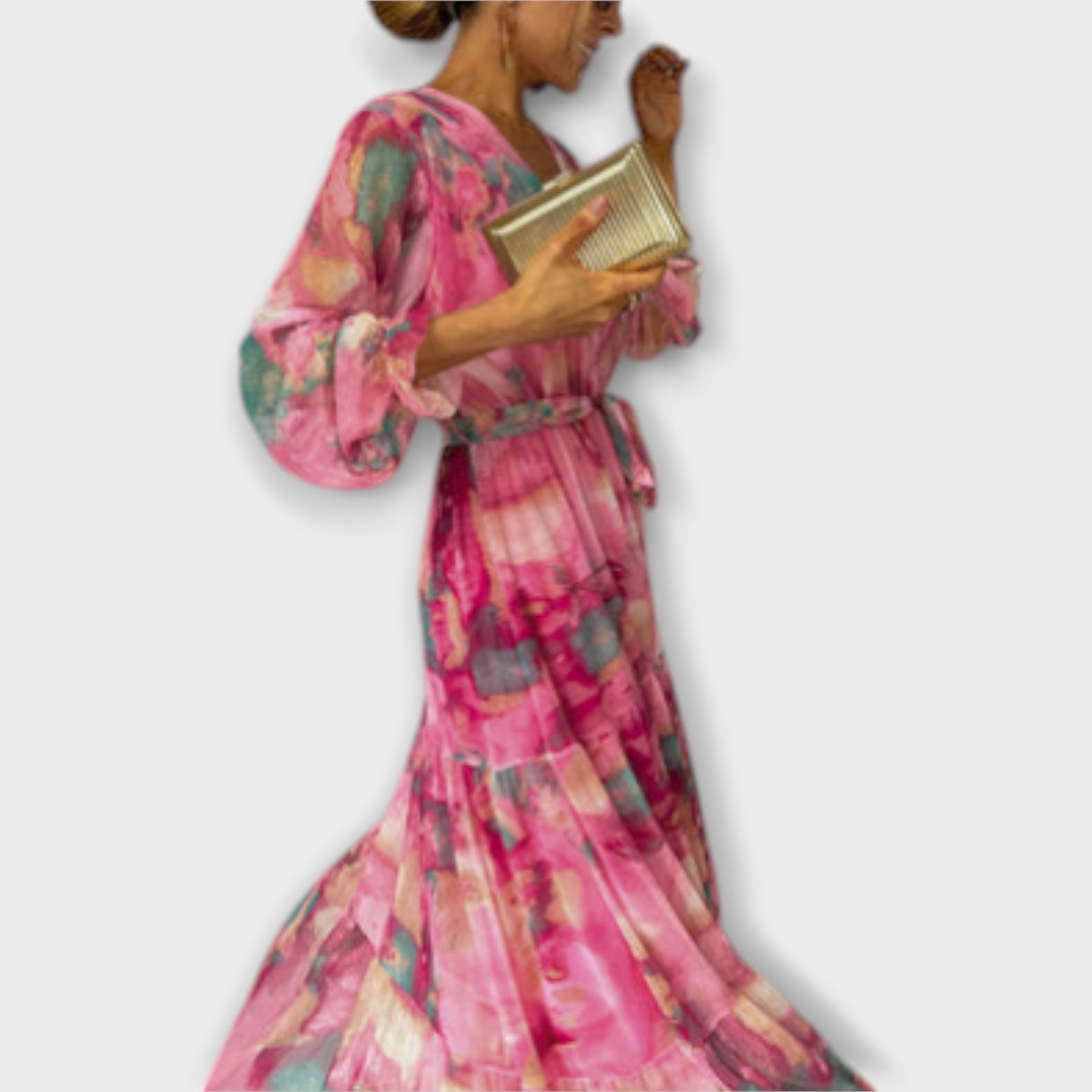 Evelyn - Watercolor Maxi Dress