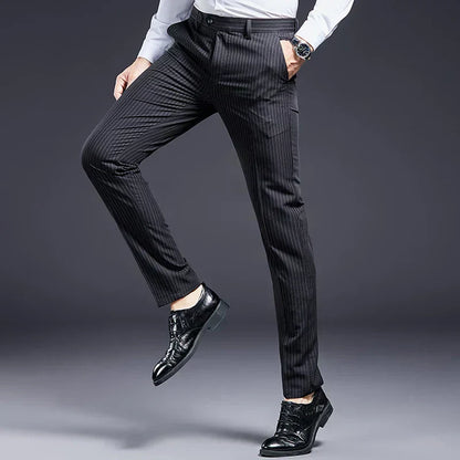 Premium Men's Suit Trousers Striped
