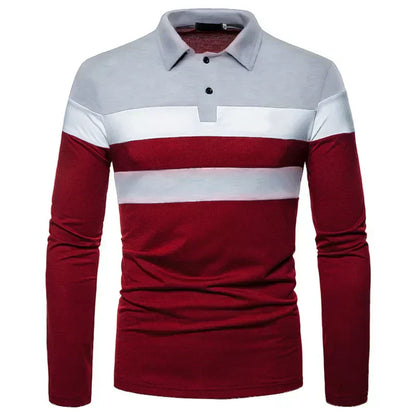 Men's Long Sleeve Polo Shirt Slingint