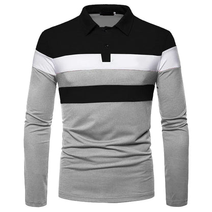 Men's Long Sleeve Polo Shirt Slingint