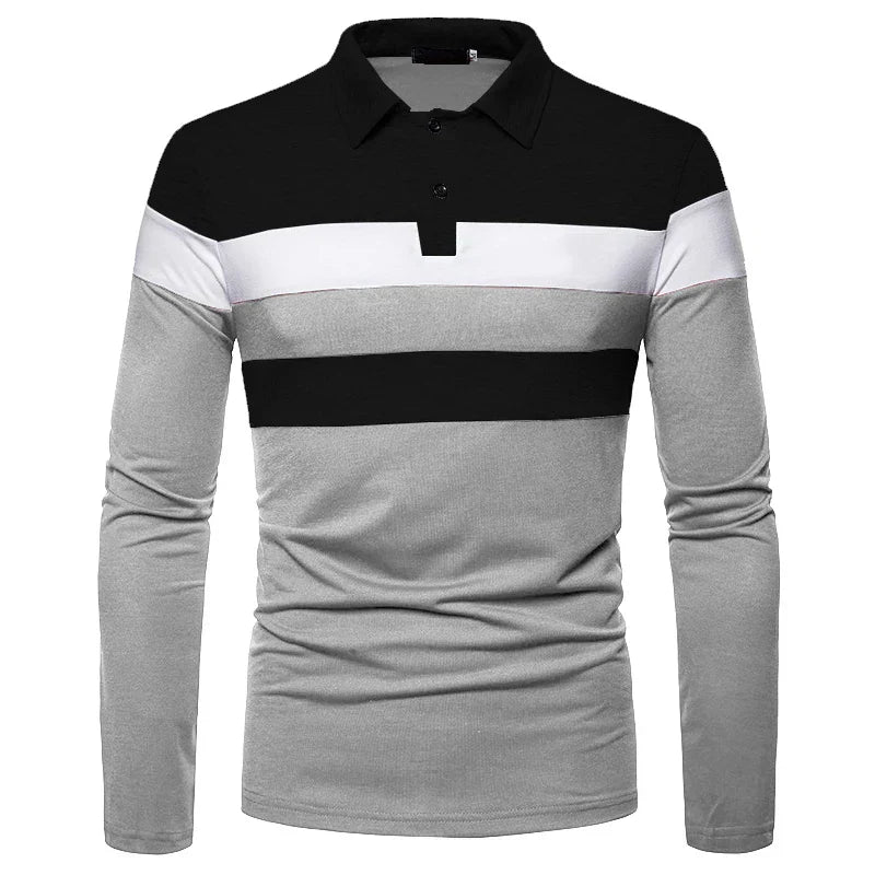 Men's Long Sleeve Polo Shirt Slingint
