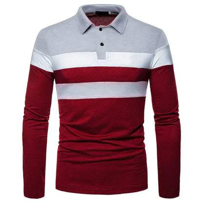 Men's Long Sleeve Polo Shirt Slingint