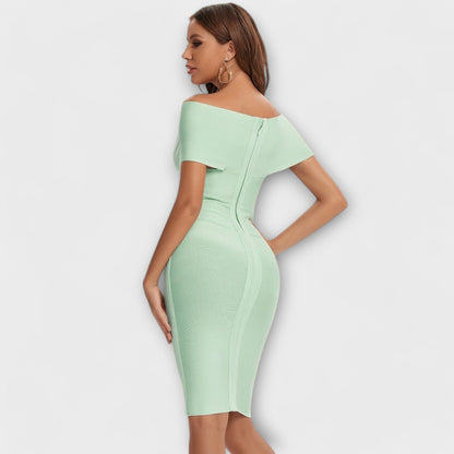 Elegant dress with a V-neck