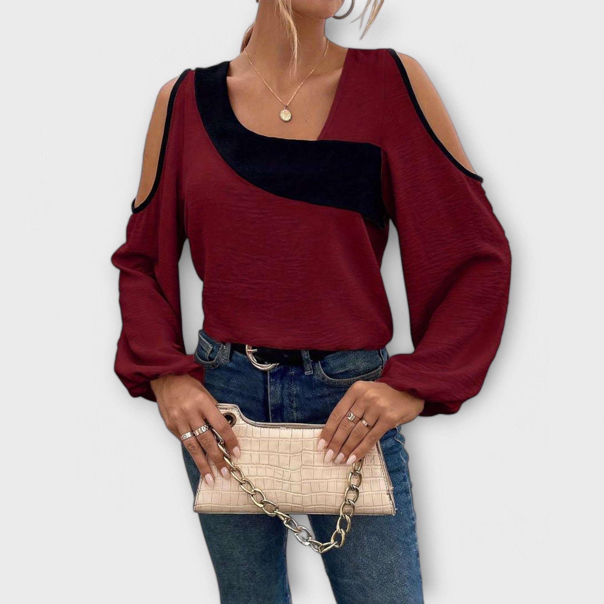 Scarlett - Blouse with Square Neckline