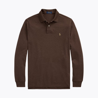 Ralph Lauren Long-Sleeve Polo Shirt In Mesh Cotton