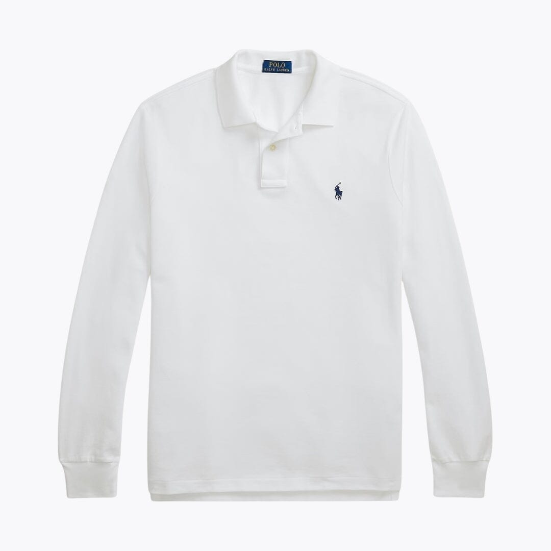 Ralph Lauren Long-Sleeve Polo Shirt In Mesh Cotton