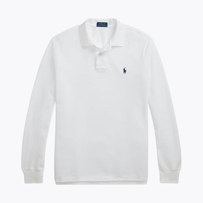 Ralph Lauren Long-Sleeve Polo Shirt In Mesh Cotton