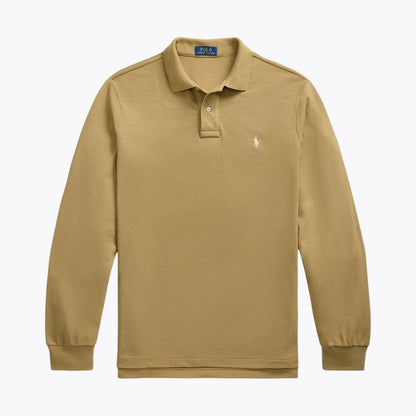 Ralph Lauren Long-Sleeve Polo Shirt In Mesh Cotton
