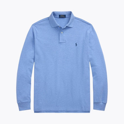 Ralph Lauren Long-Sleeve Polo Shirt In Mesh Cotton
