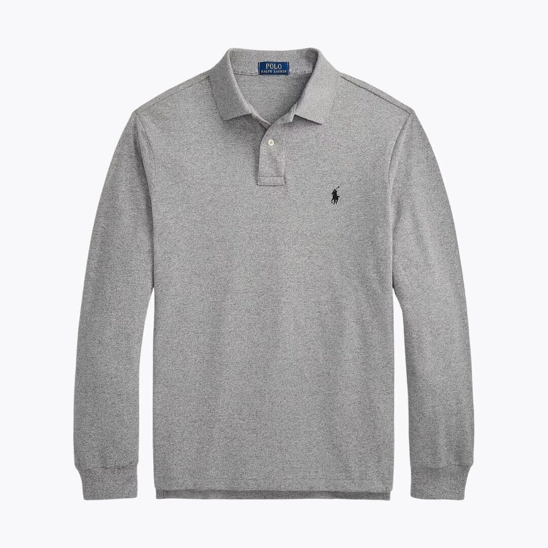 Ralph Lauren Long-Sleeve Polo Shirt In Mesh Cotton