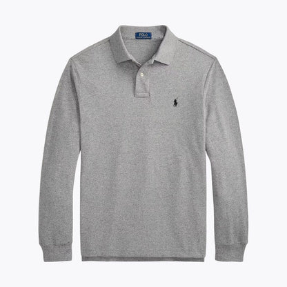 Ralph Lauren Long-Sleeve Polo Shirt In Mesh Cotton